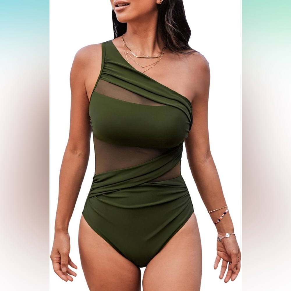 CUPSHE Women's One Piece Swimsuit Tummy Control Bathing Suit